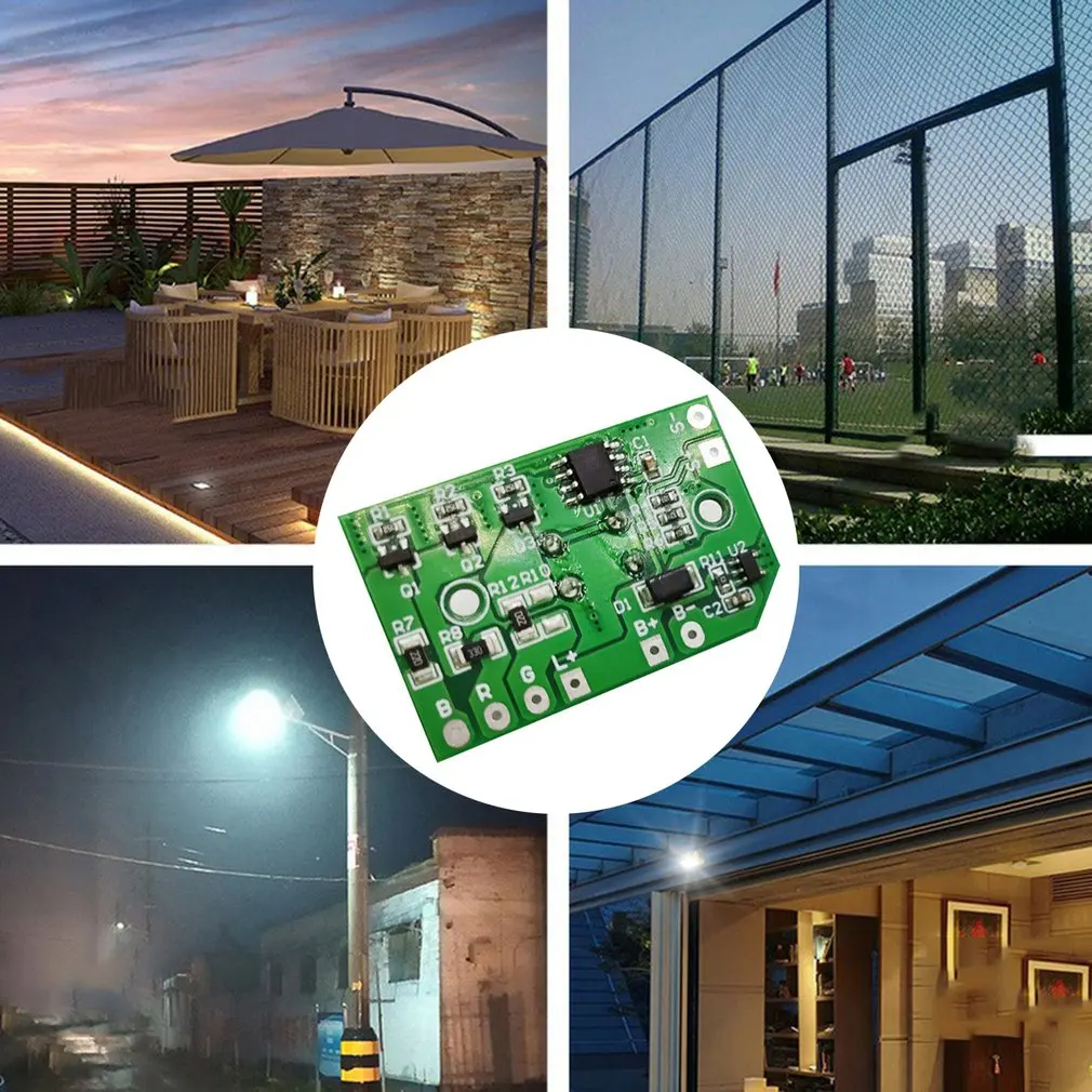 Circuit Board 3.7V Switch Solar Lawn Lamp Controller Lithium Battery RGB Color Changing Light Solar Lamp Circuit Board