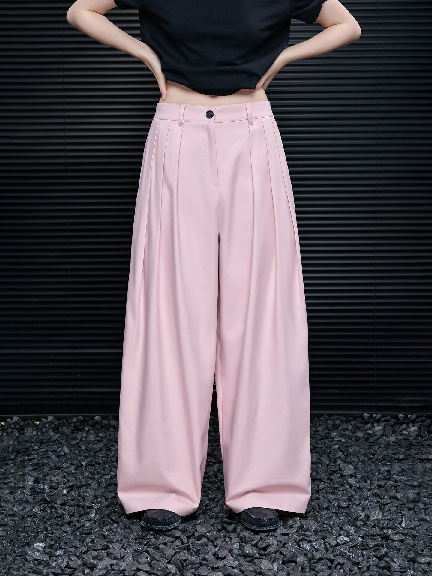 

Женские повседневные брюки с высокой талией и широкими штанинами, свободные, струящиеся, универсальные, из хлопка, прямого кроя, в уличном стиле, весна 2026