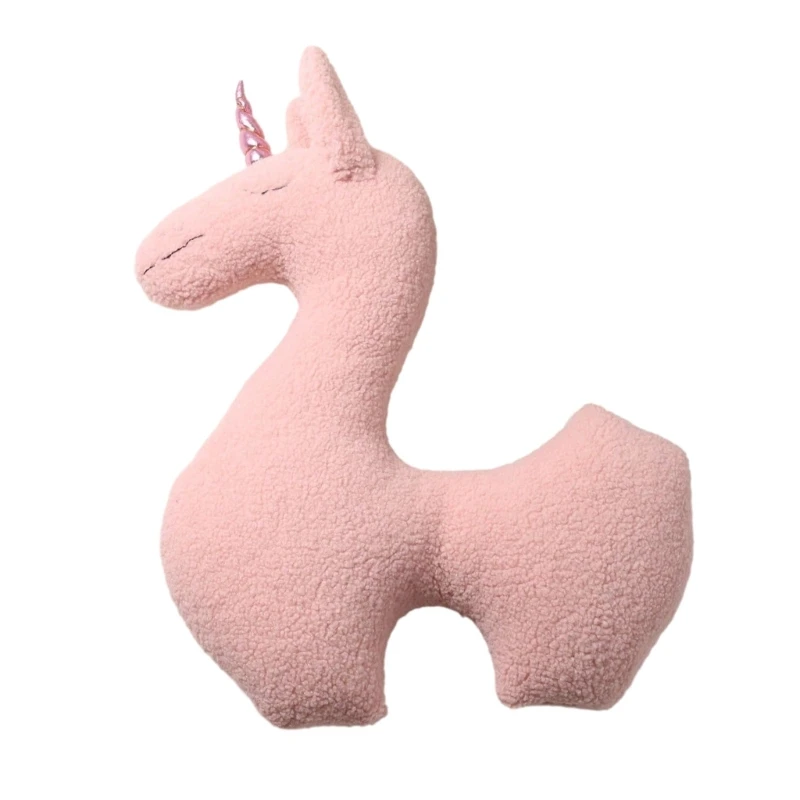 

Photography Props Pink Horse Posing Pillow for Baby Sleeping Infant Stuffed Pillow DIY Photo Backdrop Accessories