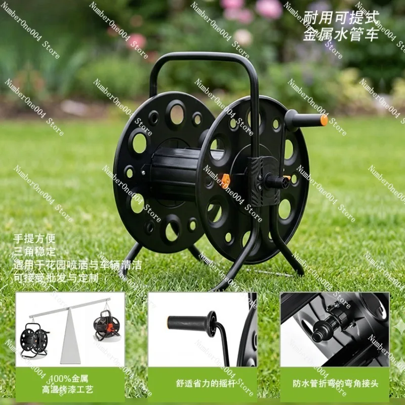 

For Ym3903 Metal Handheld Hose Reel Wall Mount Automatic Retractable for Watering Car Washing