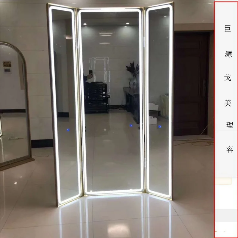 Hairdressing Shop Online Red Light Single sided Hair Dressing Mirror Barber Shop Double sided Hair Dressing Mirror Table Single