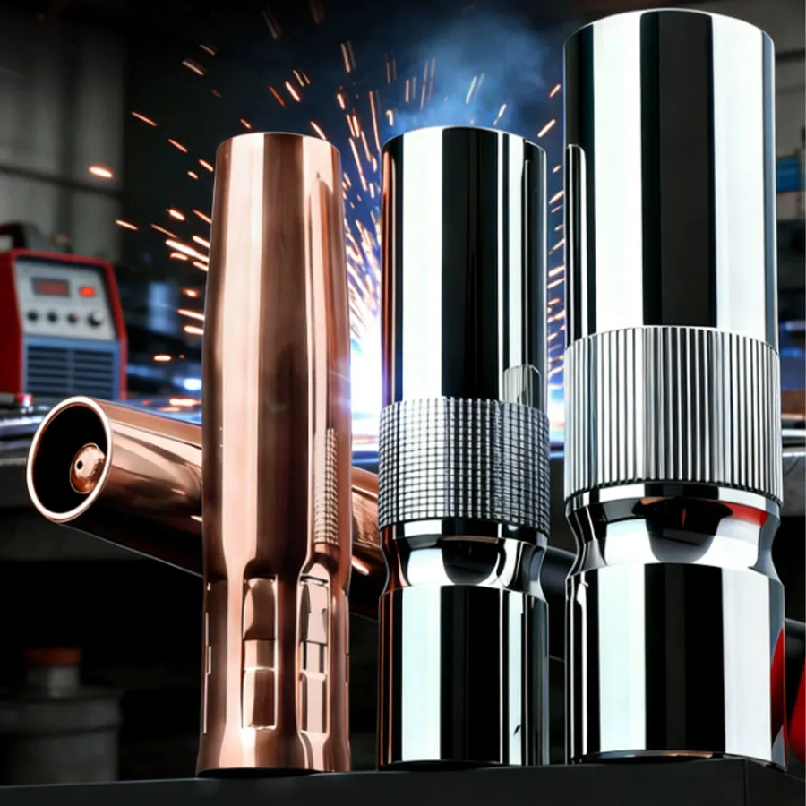 Two protection welding gun with thick copper protective nozzle for 200A, 350A, and 500A, three mainstream models!