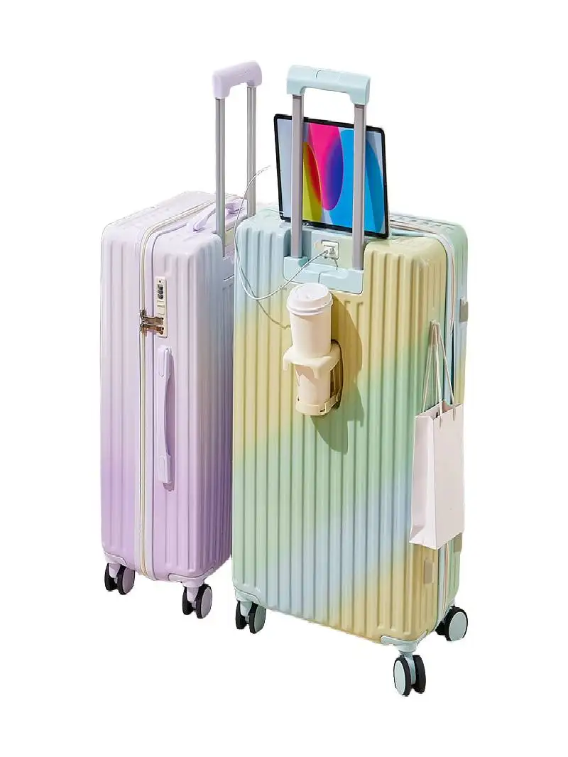 Luggage Bag Women's Large Capacity Gradient Color High Aesthetic Value Pull Rod Student Travel Bag Multi-Function 2026 New Model