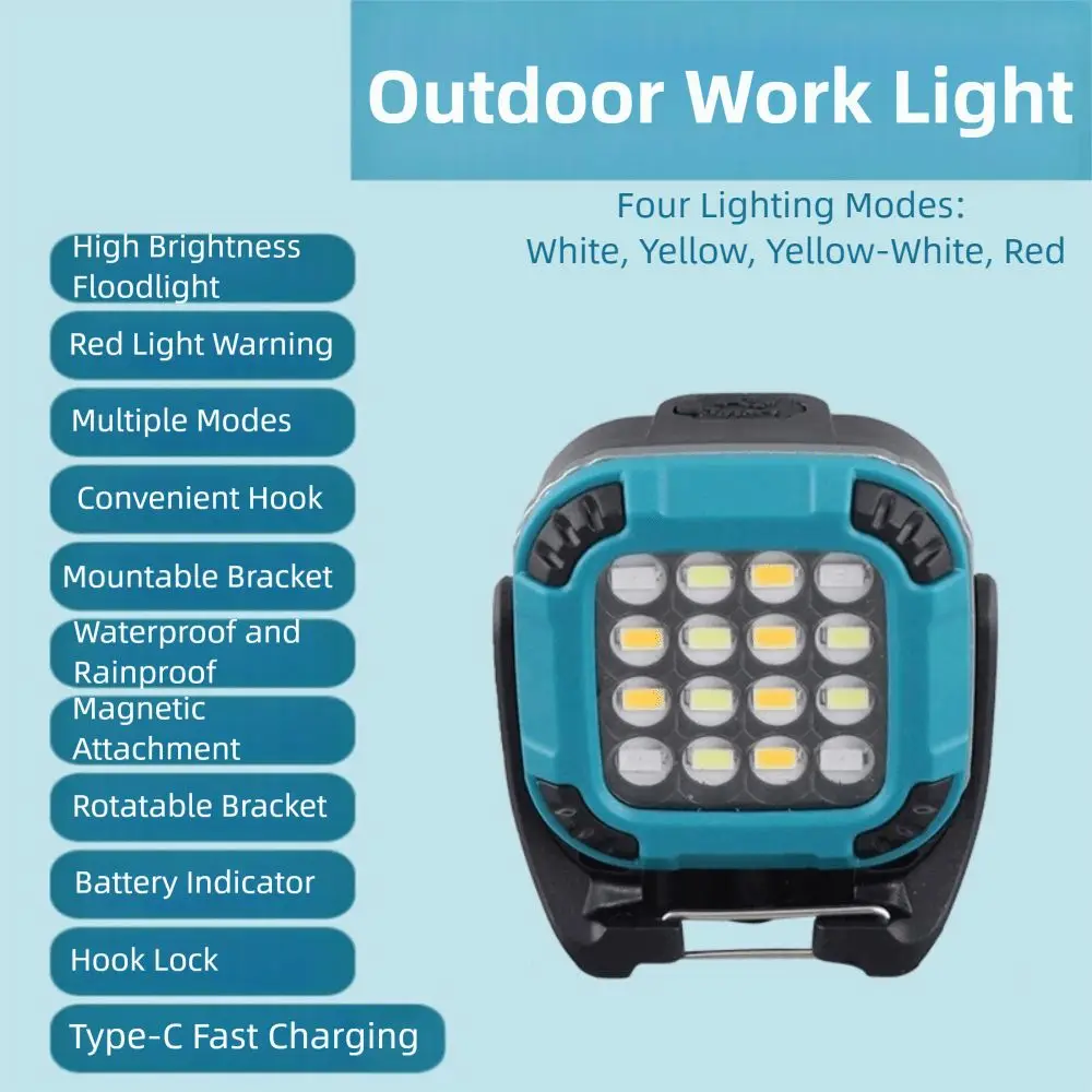 Lampe de travail Led très brillante, compacte, 1200mAh, Mini lampe de Camping, sans fil, Portable, lanterne d'urgence en plein air, pêche