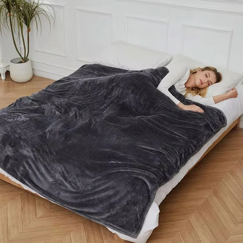 Winter Flannel king Size Fast Heater Electric Blankets for Bed 5 Time Settings 6 Heating Settings Electric Throw Blanket