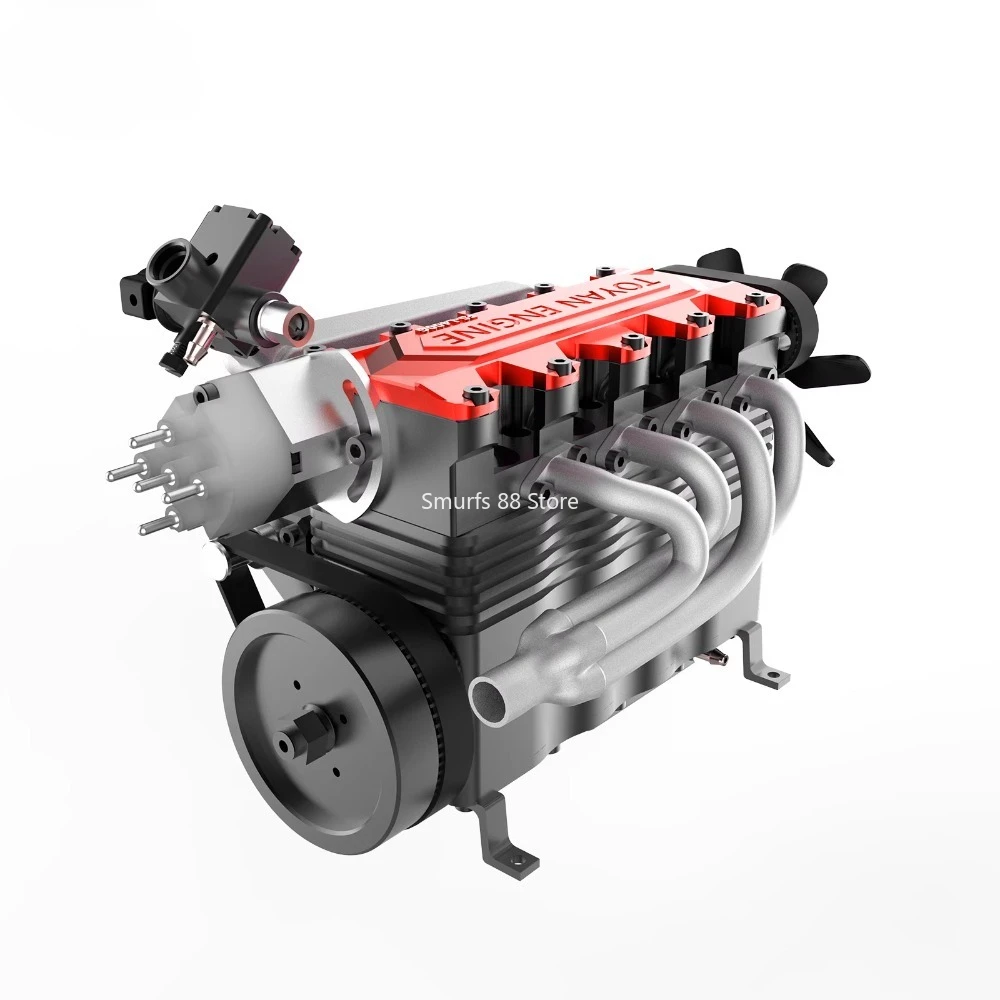 TOYAN L4 Engine Model Start Kit Metal Inline Four-cylinder Engine Model 14CC Water-cooled Engine Model Kit Toy Gift FS L400G view 3