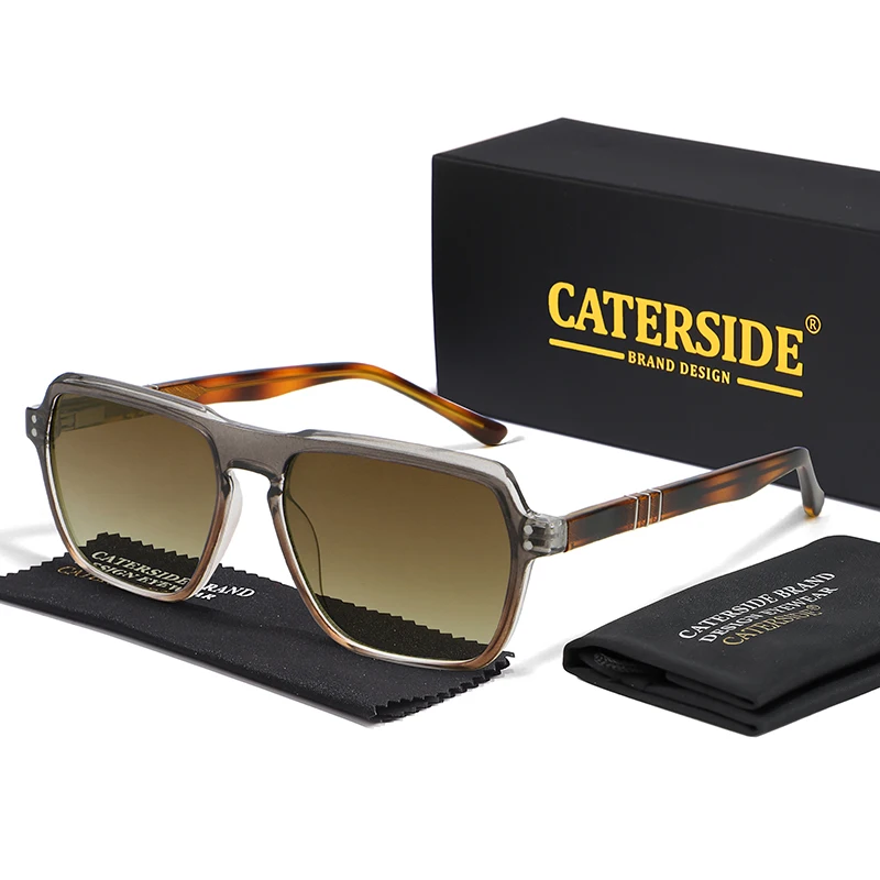 

CATERSIDE Retro Punk Sunglasses Men's Square Frame Vintage Brand Designer Sun Glasses for Women Vacation Party Shopping Eyewear