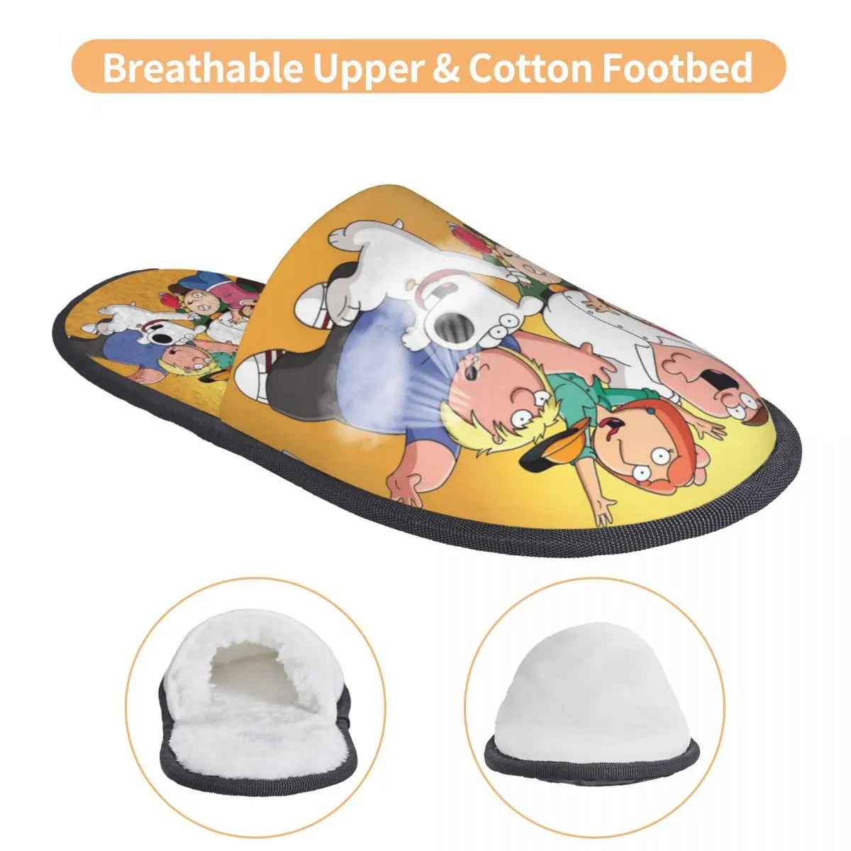 맞춤형 가족용 소프트 메모리 폼 실내 슬리퍼 여성용 재미있는 만화 캐릭터 따뜻하고 안락한 미끄럼 방지 밑창 슬리퍼