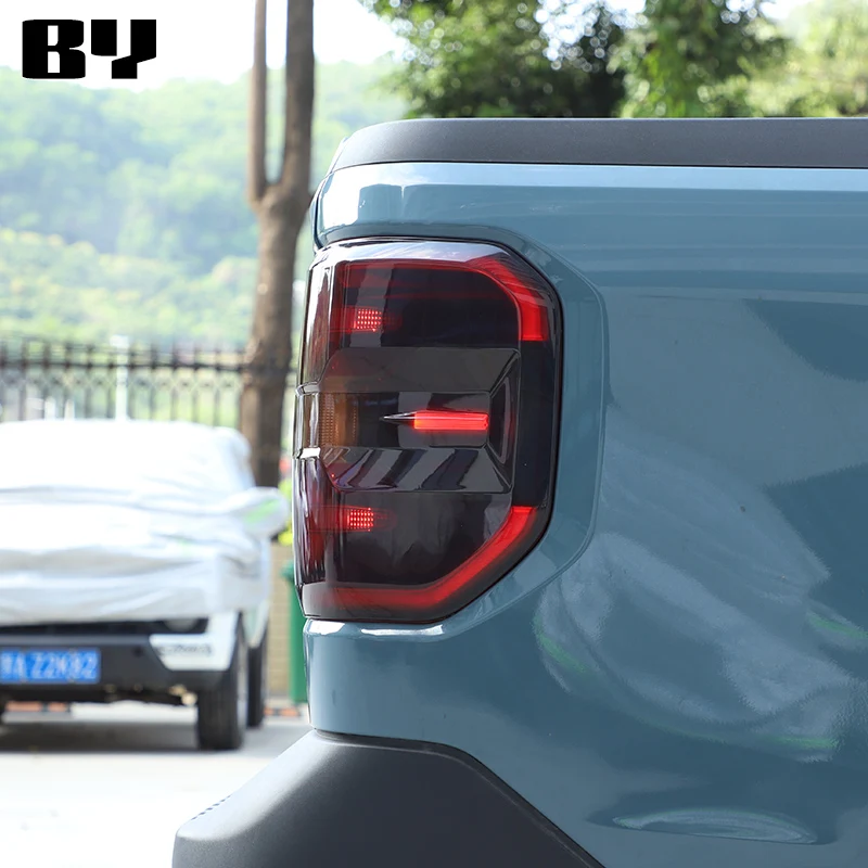 For Ford Maverick 2022 2023 2024 ABS Smoked Black Rear Tail Light Decorative Cover Sticker Car Accessories