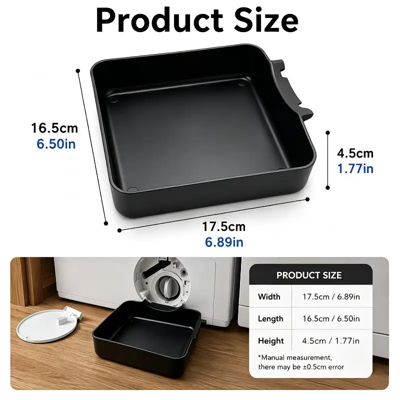 Washing Machine Leak Proof Drain Pan 1Pcs Long Lasting Water Catch Tray for Apartment Drum Washer Daily Use