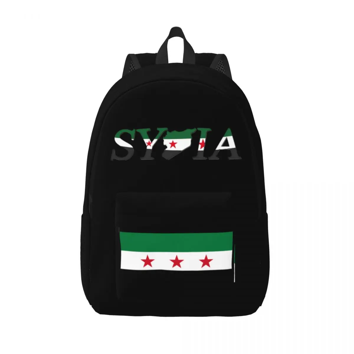 Syria Flag Backpack for Men Women Casual Student Work Daypack The Syrian Arab Republic Laptop Canvas Bags with Pocket