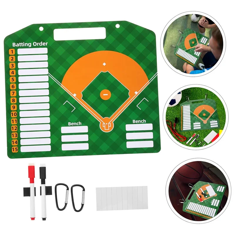 Tableau de Baseball magnétique J1UL1N, planche de ligne de Baseball, accessoires d'entraînement de Baseball, tableau marqueur effaçable à sec, écriture
