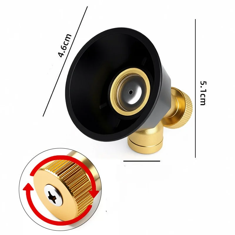 1PCS Agricultural Adjustable Black Tornado Air Vortex High Pressure Nozzle Windproof Sprayer For Pesticide Atomization