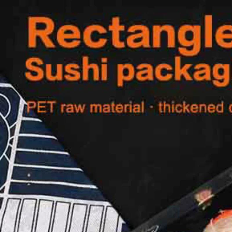 

10Pcs Thickened Sushi Boxes With Lids Disposable Eco Friendly Food Containers Take Out Boxes Carry Out Containers