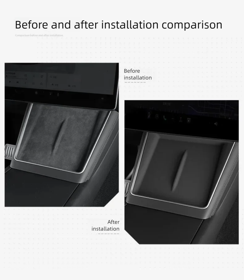 Für Tesla Model Y Juniper/Launch Model3 2024 2025 2026 Anti-Rutsch-Pad Kabelloses Ladepad Auto-Telefonhalterung Rutschfeste Matte Schutzmatte – Detail 5