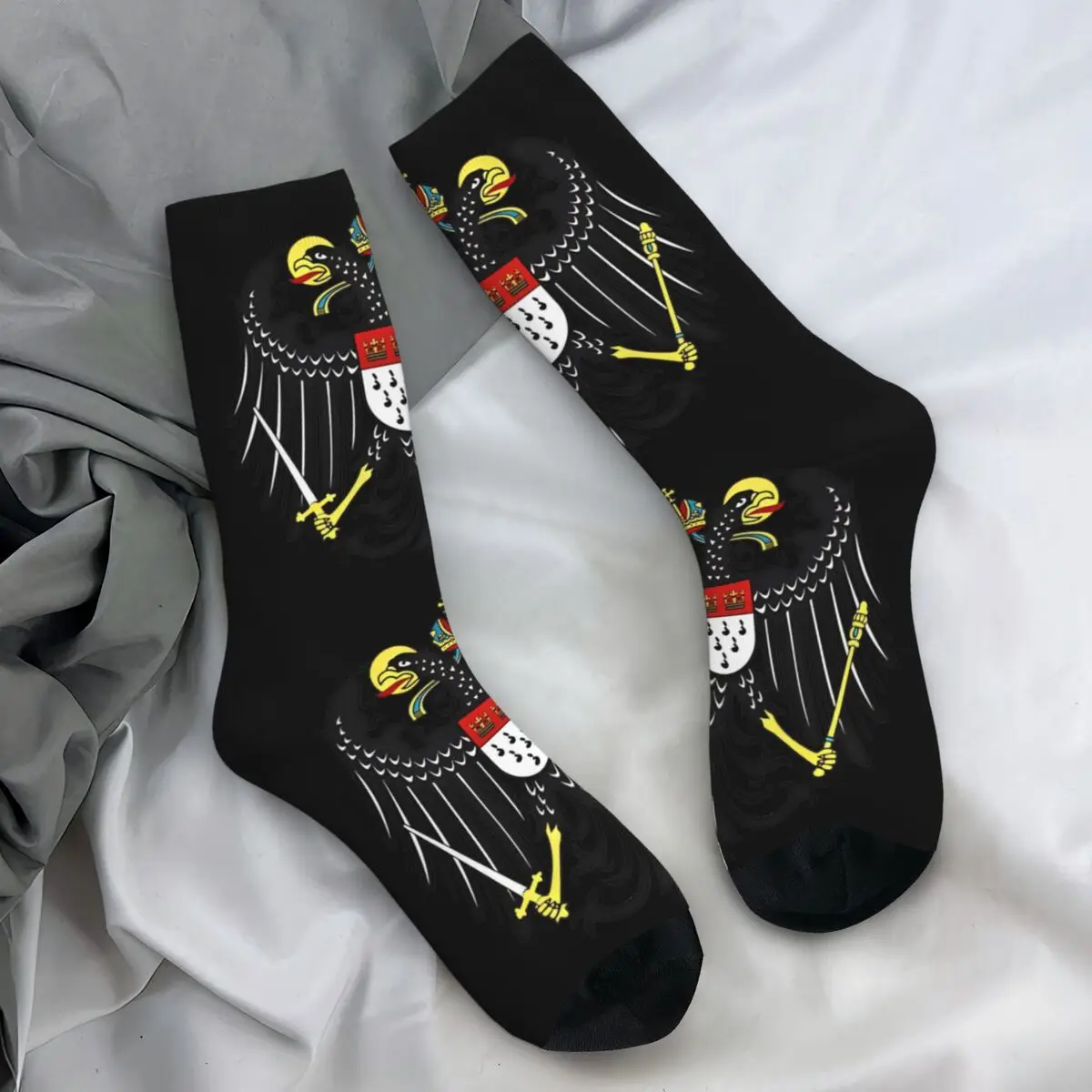 

God With Us Coat Of Arms Of The German Empire Socks Leisure Stockings Adults Men Breathable Running Sports Socks Winter Socks