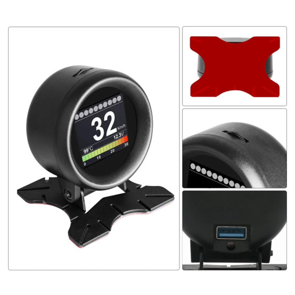 X60 Car OBD Meter OBD2 HUD Digital Water Temp Gauge Voltage Speed Display Meter Alarm Fuel Consumption Meter Car Tools