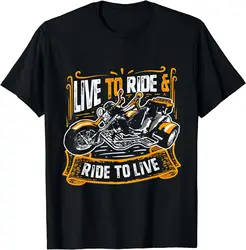 NEW LIMITED Live To Ride & Ride To Live Cool Triker Trike Motor T-Shirt long or short sleeves