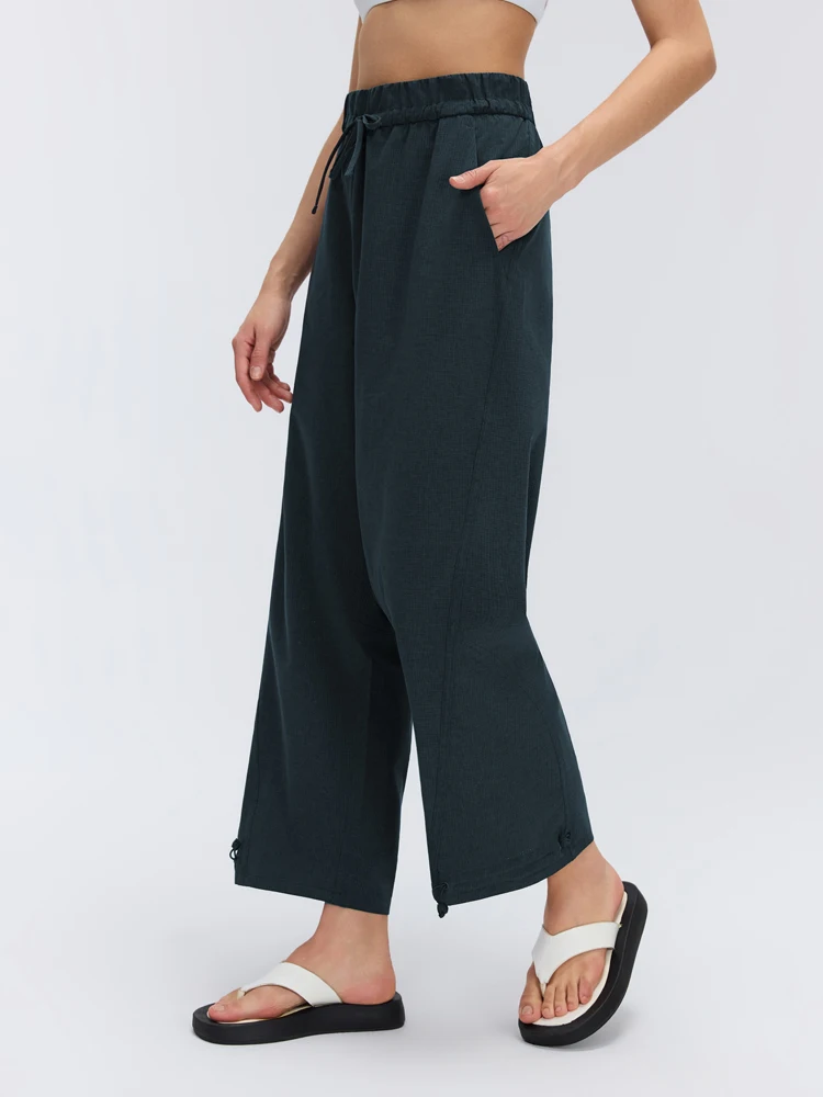 VITALINOVO Women's Summer Mesh Workout Pants Pockets Drawstring Running Sweatpants for Women Quick Dry Joggers Training Pants