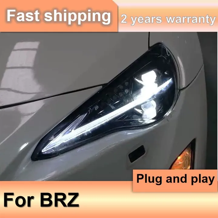 

Автомобильные аксессуары для Subaru FT86: Фары 2012-2021 GT86, BRZ с ДХО, указателями поворота, ближним и дальним светом, линзами-проекторами