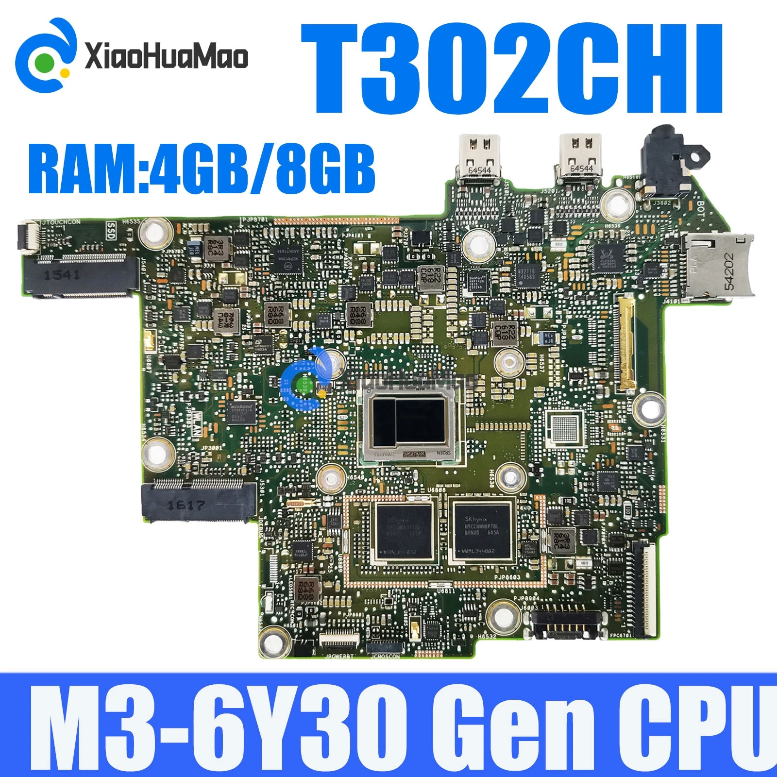 

T302CHI With 4GB 8GB RAM M3-6Y30 CPU Tablet Mainboard For ASUS Transformer Book T302 T302C T302CH T302CHI Laptop Motherboard