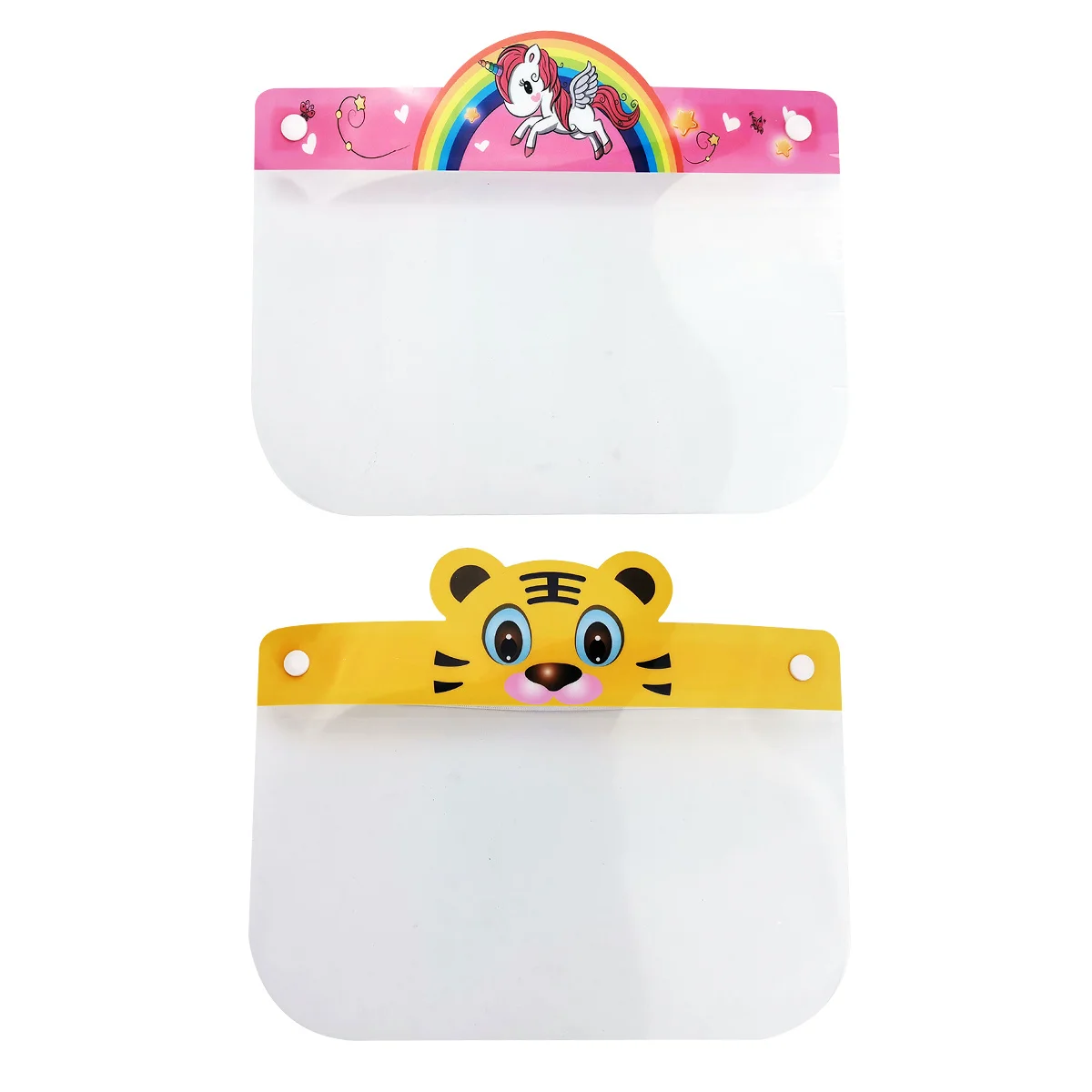 

2pcs Transparent Face Mask For Kids Waterproof Dust Proof Protection Cover Safe Comfortable Daily Wear Face Guard Random Color