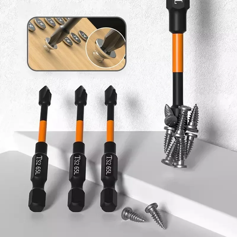 BIESUO Screwdriver Set Hand Tools Strong Magnetic Batch Head Screwdriver Electric Bit High Torque Hex Shanked Cross Bits Set