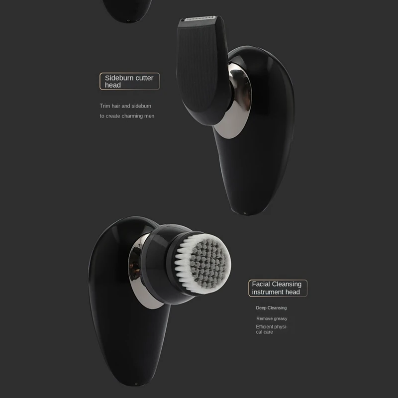 【Горячий торт】Электрическая бритва для мужчин, бритва для лысины, светодиодный дисплей, триммер для волос в носу, бороды, машинки для стрижки, щетка для очищения лица