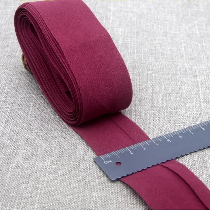 Baumwoll-Schrägband, Größe 4 cm, 40 mm, 5 Meter, superbreites Faltband, DIY handgefertigtes Nähmaterial, Stoffband, Band – Detail 7