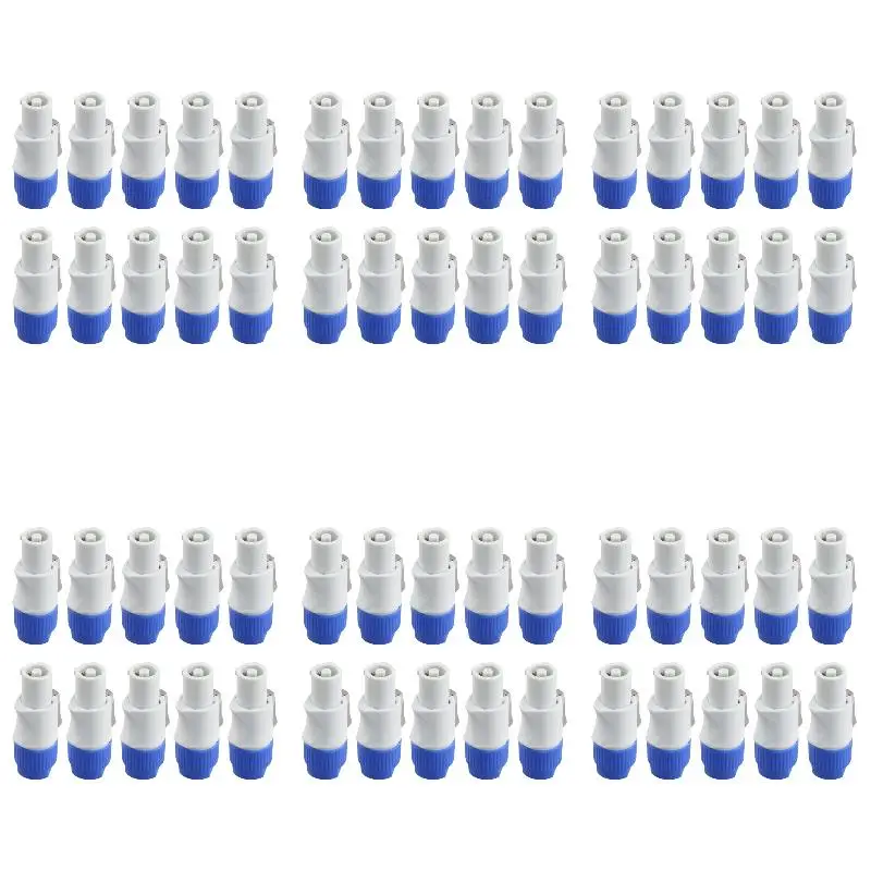 6Pack X(10Pcs 3 PIN Male Powercon Connector Signal Input Jack for Stage Light Beam Light