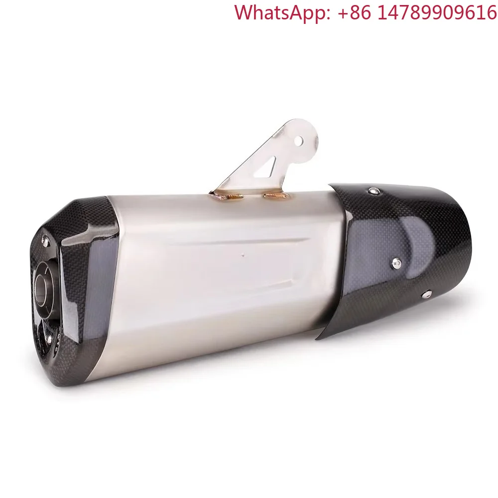 50High-Performance Universal Motorcycle Exhaust, 51mm Inlet Carbon Fiber Muffler With DB Killer For Street And Off-Road Vehicle
