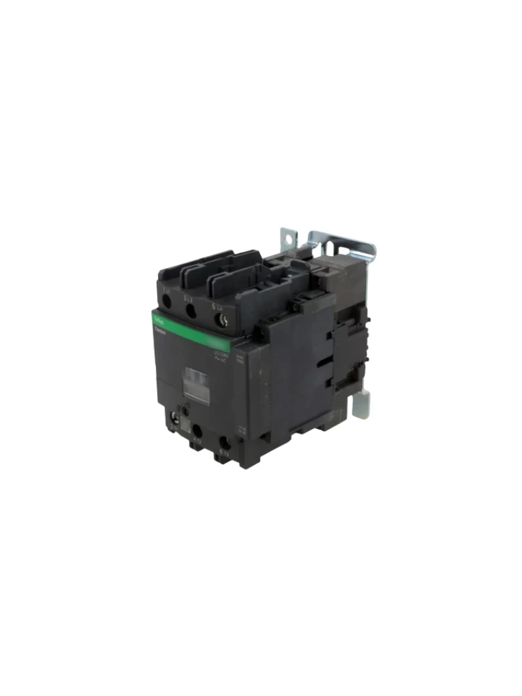 LC1D80E7 IEC contactor, TeSys Deca, nonreversing, 80A, 60HP at 480VAC, up to 100kA SCCR, 3 phase, 3 NO, 48VAC, open