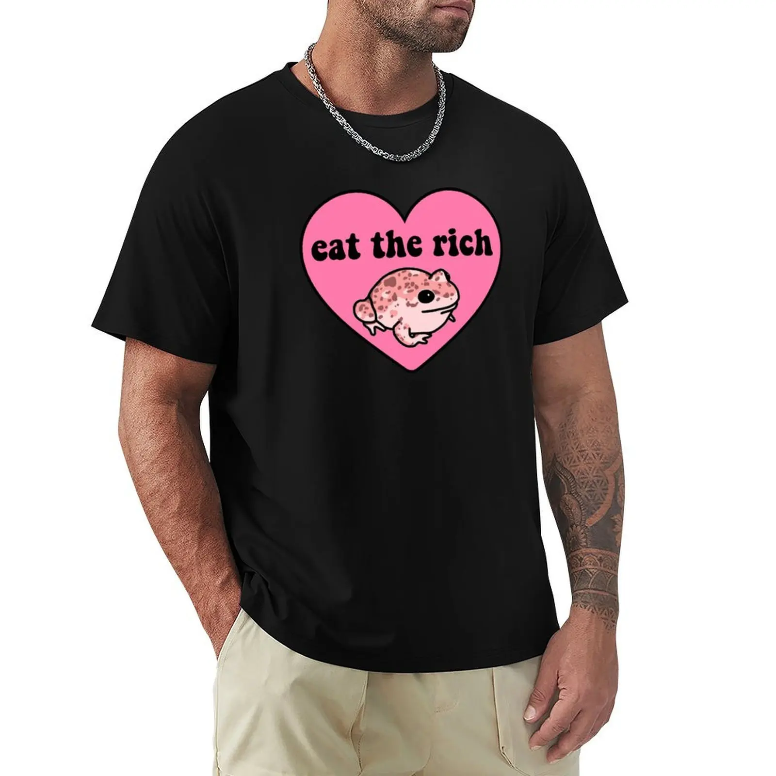 

Eat The Rich Frog T-Shirt Summer Holiday Casual Tee