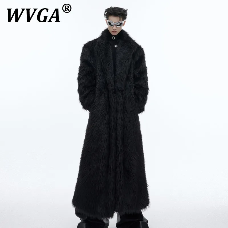 

WVGA Длинные куртки Осень Зима Новый мужской Tide High Street Роскошный дизайн Модные нишевые шикарные повседневные плащи с длинными рукавами W11324