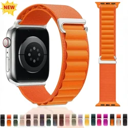 Bracelete de Nylon para Apple Watch, Alpine Loop, Pulseira para iWatch Series Ultra 10, 9, 8, 7, 6, 5, 3, SE, 46mm, 44mm, 45mm, 42 milímetros, 49 milímetros, 38 milímetros, 40 milímetros, 41 milímetros