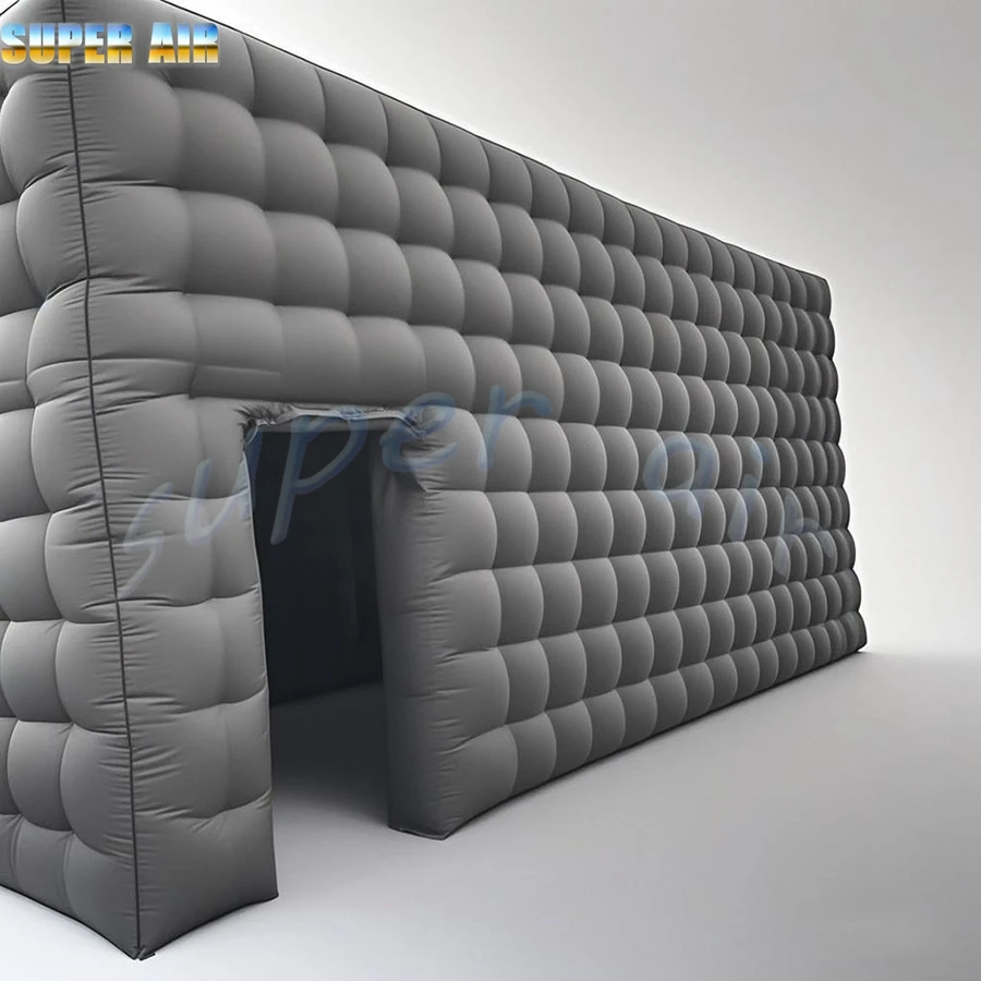 Portable outdoor square inflatable tent black inflatable house for commercial events