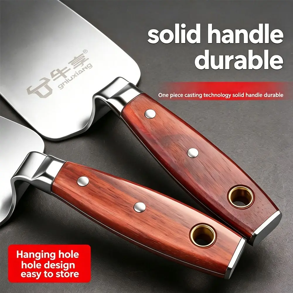Flat/Pointed/Round Head Brick Trowel Thickened Body Wooden Handle Plastering Trowel Stainless Steel Household & Construction Use