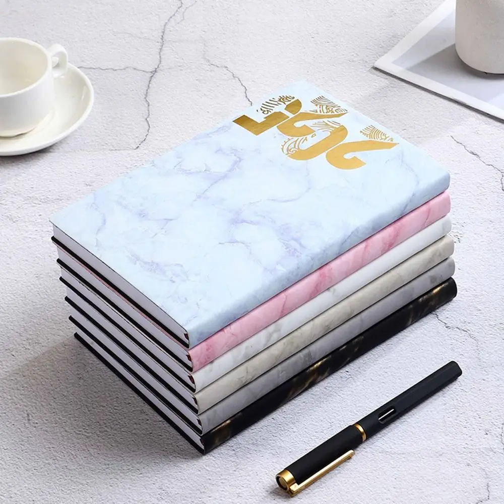 Wear-resistant 2025 Journal Notebooks Bookmark Flexible Cover Leather Journal Weekly & Monthly 12 Monthly Tabs