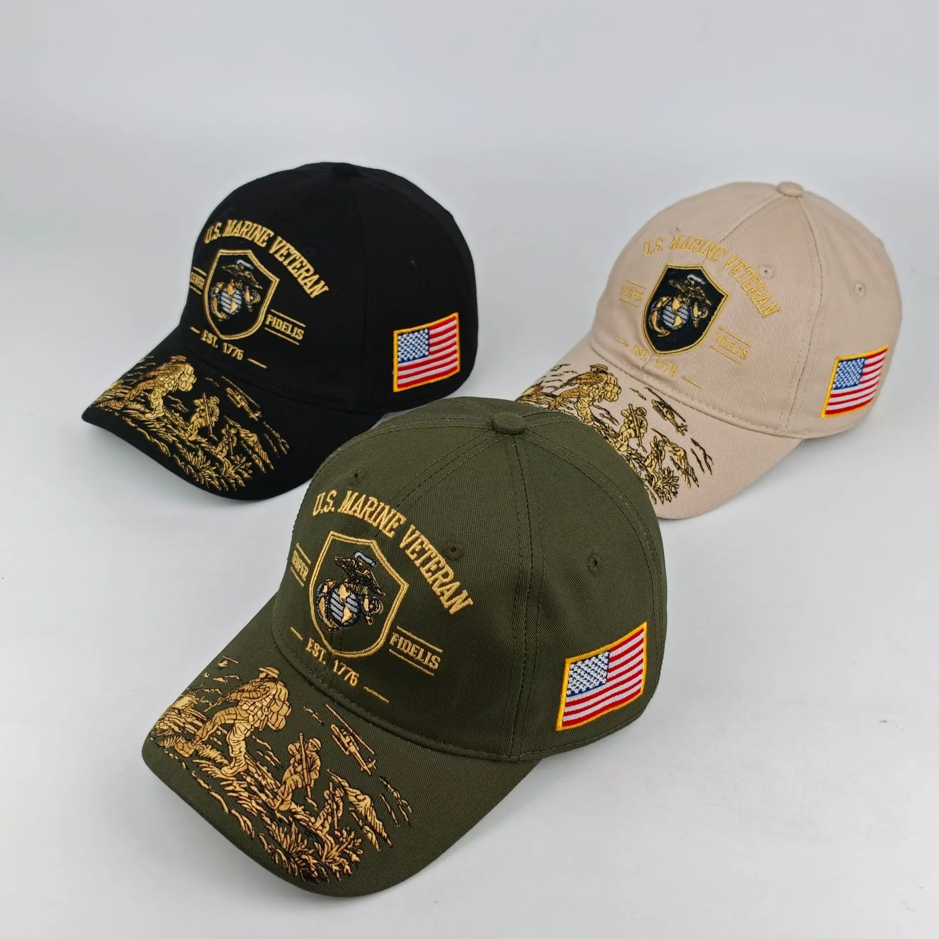 US Marine Veteran Hat Embroidered Eagle Globe Anchor  Military Cap Patriotic Gift For Veteran