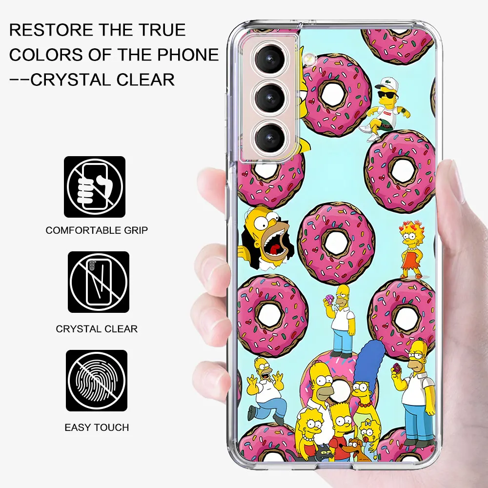 Homer Jay The Simpsons Case for Samsung Galaxy S23 S21 FE S22 S24 S20 Ultra S8 S10 Lite S10e S9 Plus TPU Transparent Phone Cover