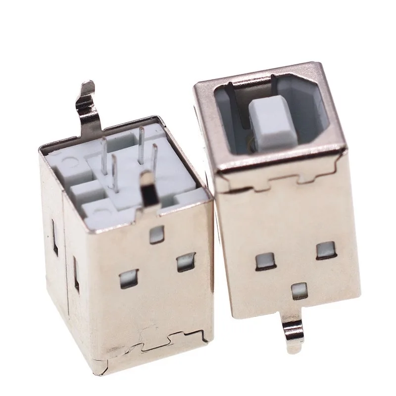 USB Connector Type B Female Socket 180 Degree Vertical Direct Plug-in D-type Printer Interface Square Port USB Female Connector