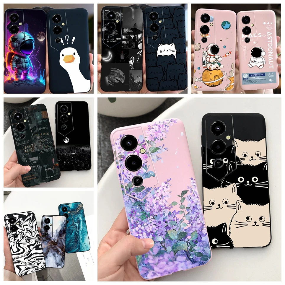 

Чехол для телефона Tecno Pova 4 Pro Pova 5 Pova2 Pova3 2023, новый модный чехол с роскошной рисунком кота, ультра мягкий пара для Pova4 Pova5 2 3 Etui