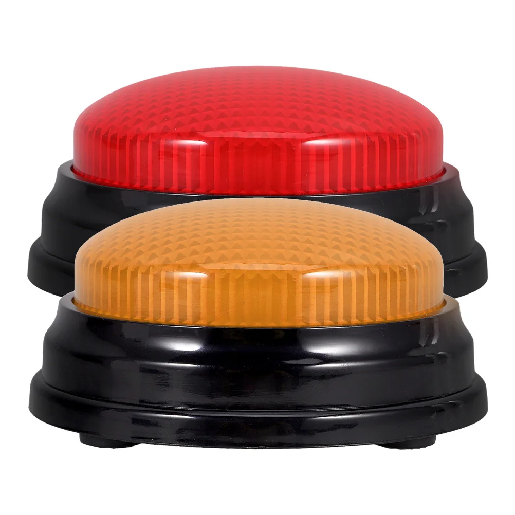 2 pçs botão campainha de plástico com luzes diversão jogo mostrar resposta adereços para aniversário reuniões de família botão campainha