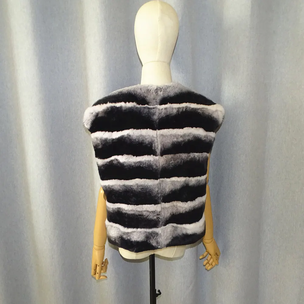 Real Women Lexus Rex Rabbit fur vest female Natural fur Fashion and leisure new style