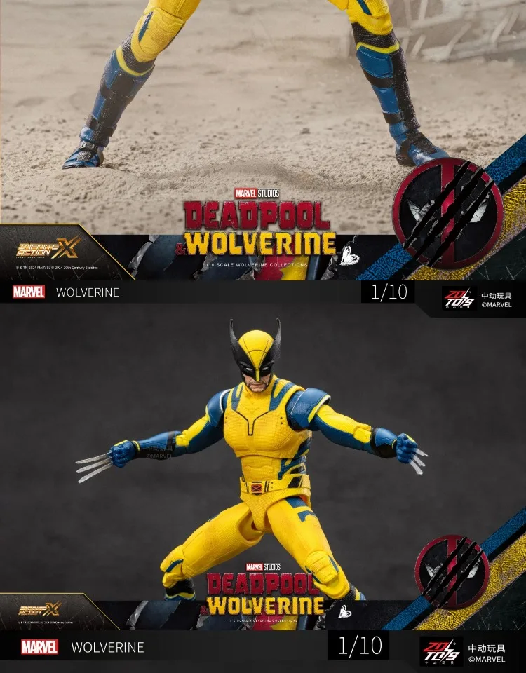 ZD Toys film 1:10 Deadpool & Wolverine Action figures Deadpool Boxed Wolverine Collection Adult Action Figures