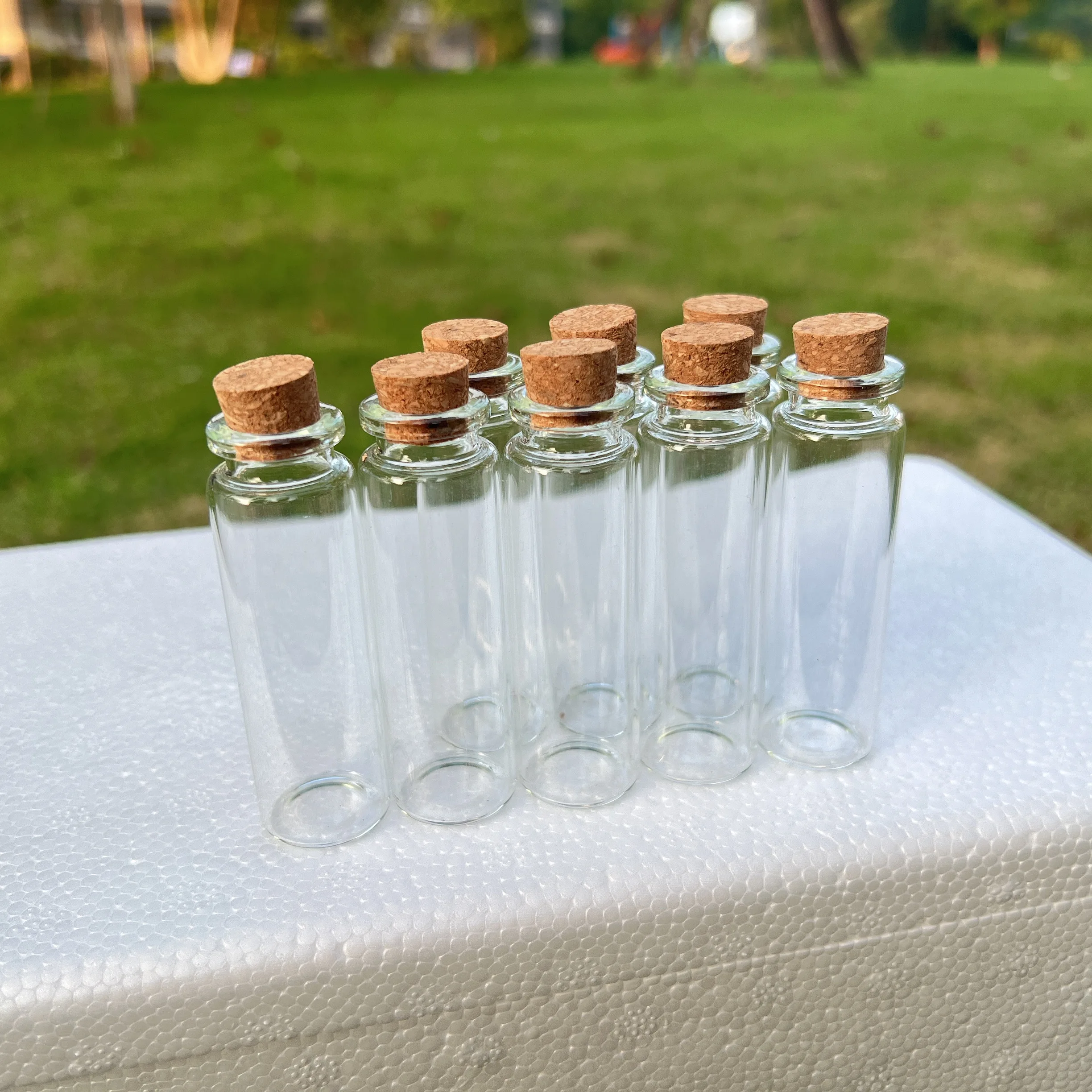 50pcs Glass Jars 12*22*70mm 15ml Glass bottles Test Tubes with Cork Stopper errarium Vials DIY Wedding Crafts Favors