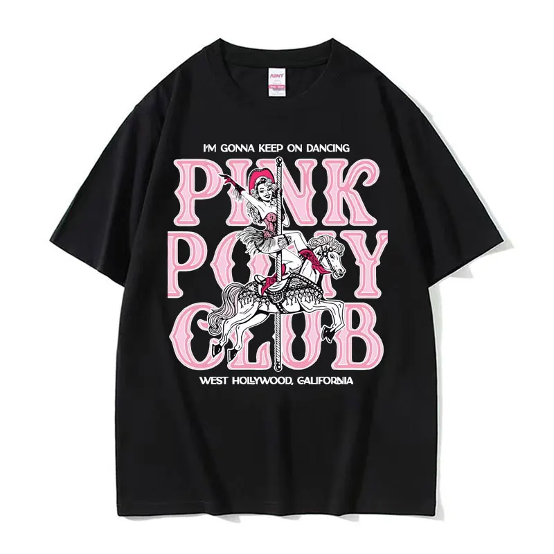 Limited Chappell Roan Pink Pony Club T Shirt Midwest Princess Tour 2024 T Shirts Men Women Clothing Fashion Vintage T-shirt Tops