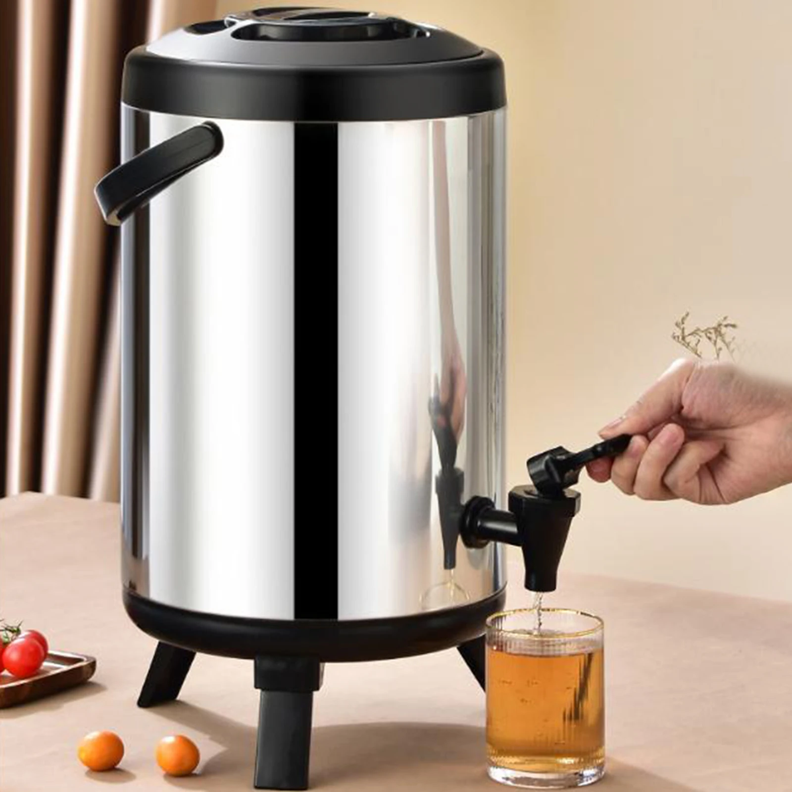 

Insulated Tea Barrel with Spigot Double Layer Insulation Bucket Insulation Milk Tea Bucket for Hot Water Party Coffee Home Milk