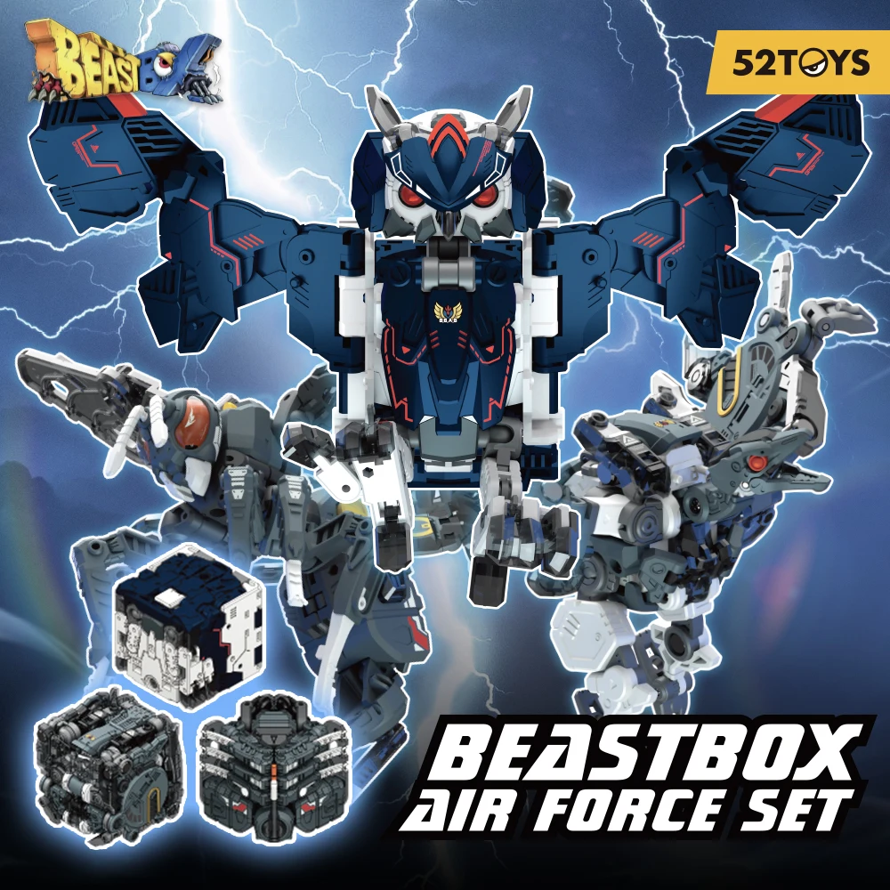 

52TOYS Beastbox Air Force Set Deformation Toys, contains 3 Figures, Converting Toys Deformable Collectible Gift Boys Christmas