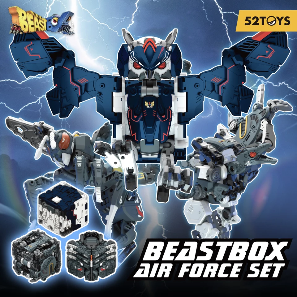 52TOYS Beastbox Air Force Set Deformation Toys, contains 3 Figures